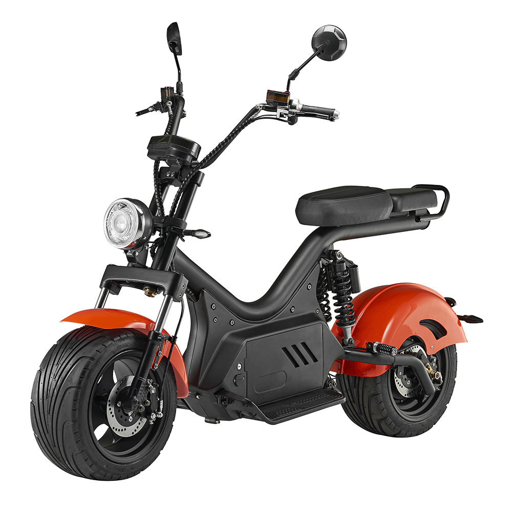 2000w EEC Certificate, 2 Seat, Two Wheels, Removable Battery Citycoco Electric Motorcycle - COOLBABY