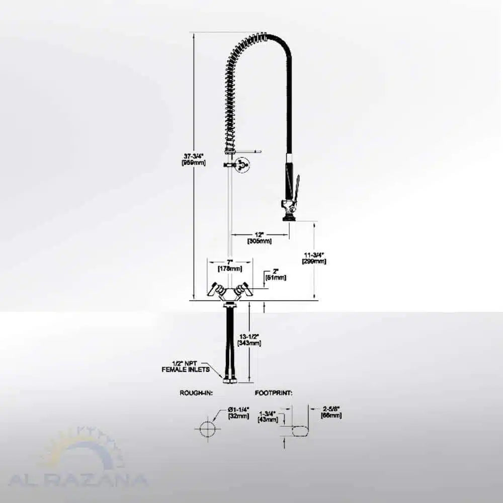 COOLBABY Fisher 2110 Pre-Rinse Unit - Dual Control Spring Style with Ultra Spray Valve, - COOLBABY