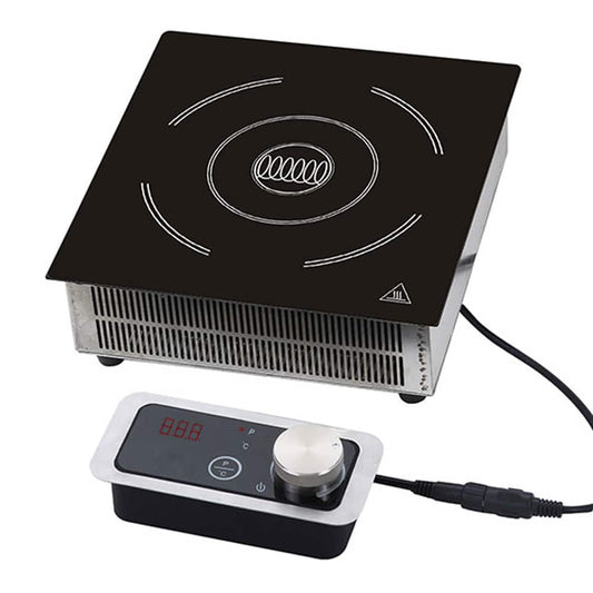 COOLBABY Commercial Induction Cooking Hob RIB-3520EB - Single Burner, Inox Countertop - COOLBABY