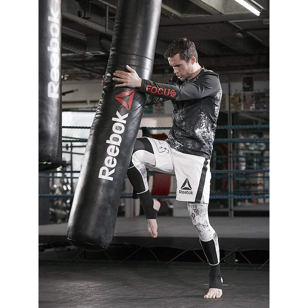 COOLBABY Reebok Combat Thai Bag - 6 ft Leather Punching Bag with Steel Chains for Intense Training - COOLBABY