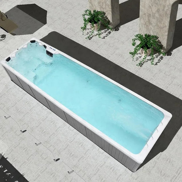 Luxurious Outdoor Infinity Swimming Pool 7.8m Plug-and-play Acrylic With Massage Spa, Easy To Install - COOLBABY