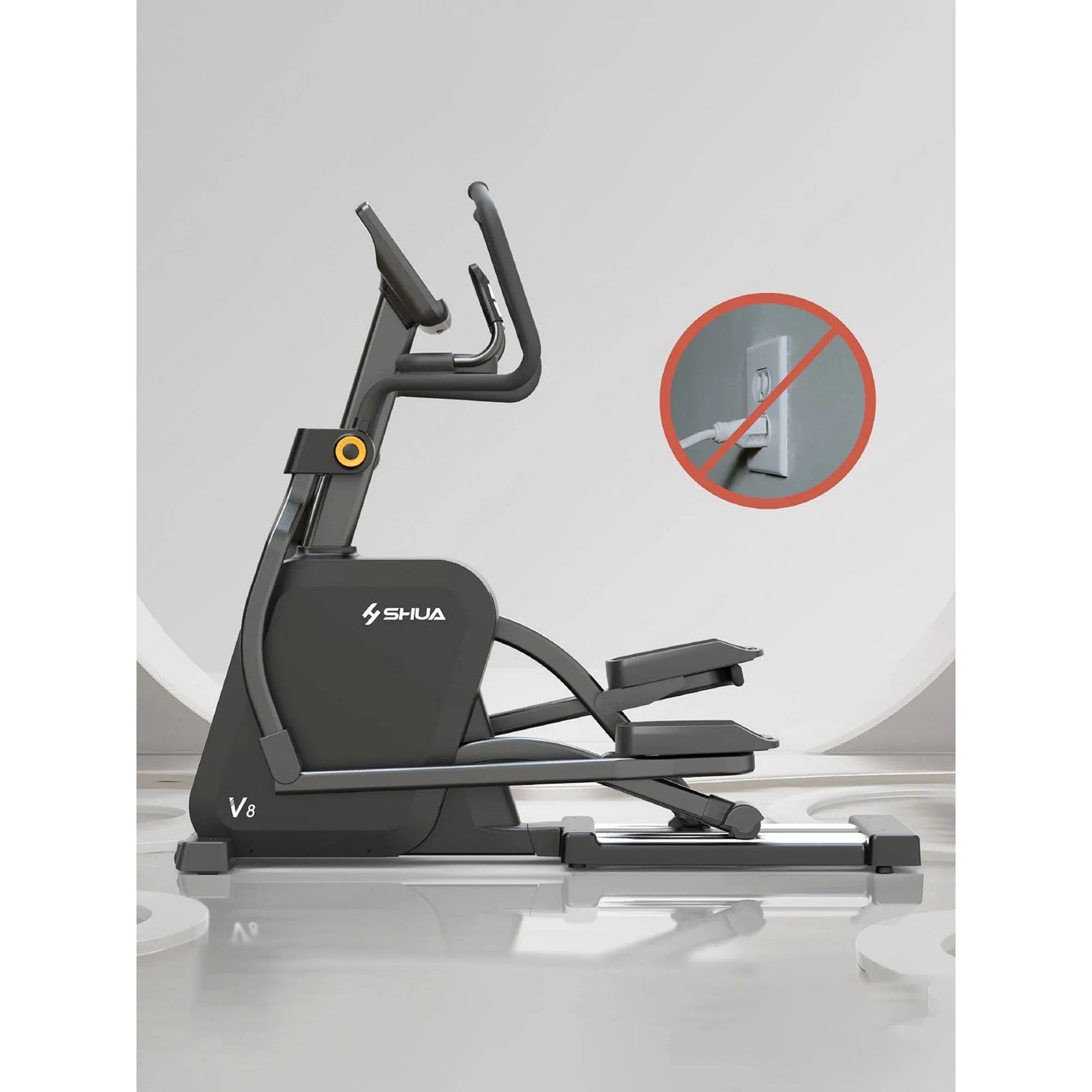 SHUA V8 Elliptical Commercial Trainer with Self-Generating Power and Constant Wattage Mode - COOLBABY