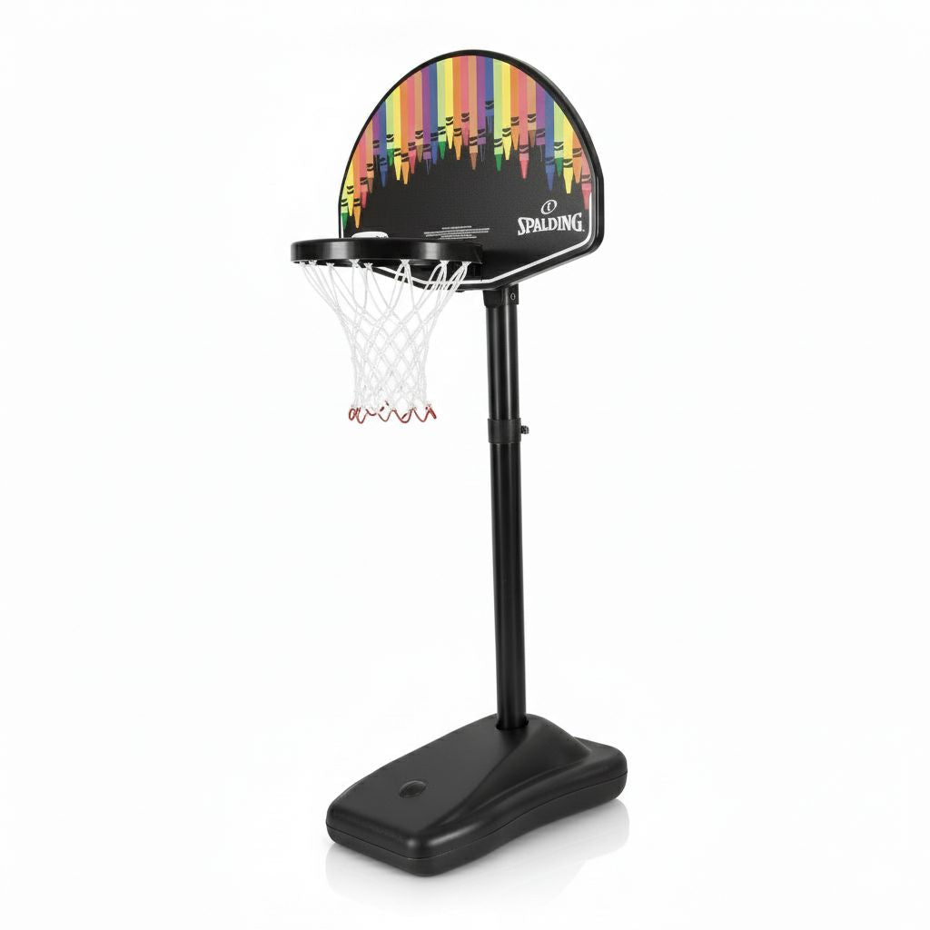 Kids Crayola 1-on-1 Basketball System 24 Inch | Adjustable Basketball Hoop for Kids