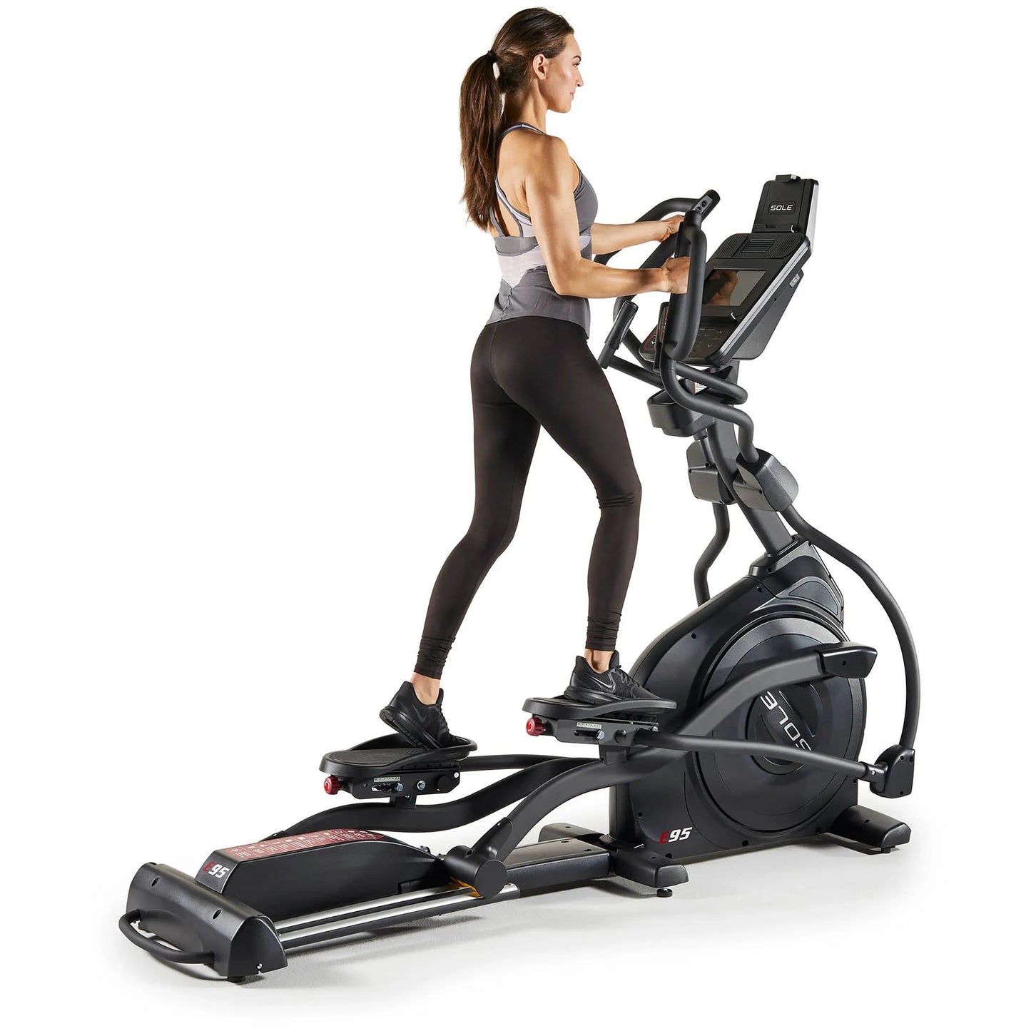 SOLE E95 Home Elliptical Cross Trainer - Advanced 20" Stride, 20 Resistance Levels - COOLBABY