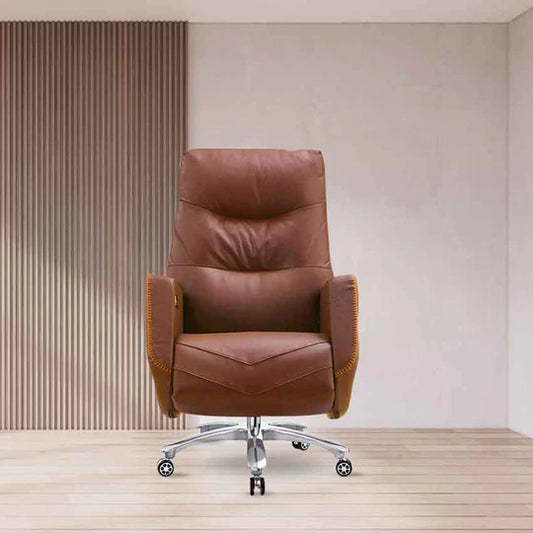 Swivel Executive Chair, Premium Leather With Capacity 120KG - COOLBABY