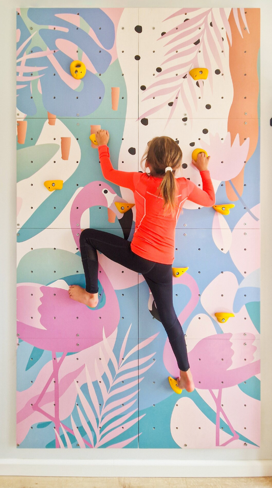 Flamingo Sticker Climbing Wall Fun and Colorful