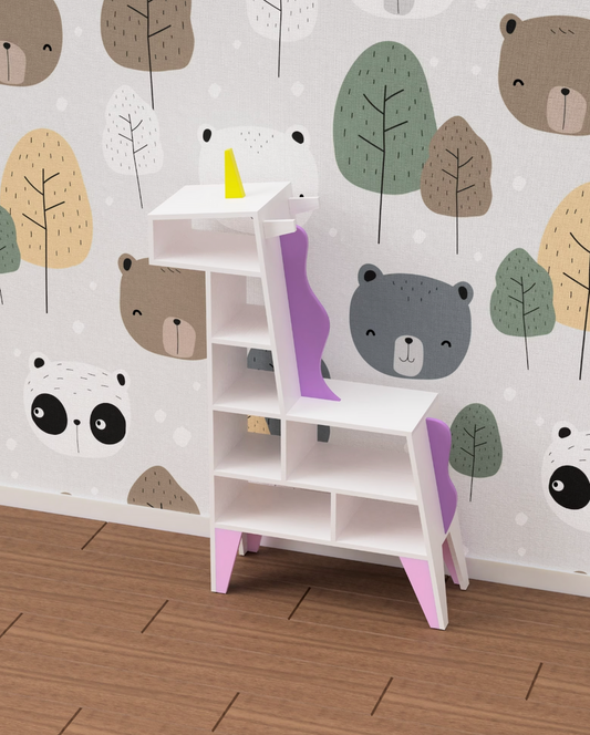 Unicorn Shaped Book Shelf - Whimsical and Practical Kids Room Décor