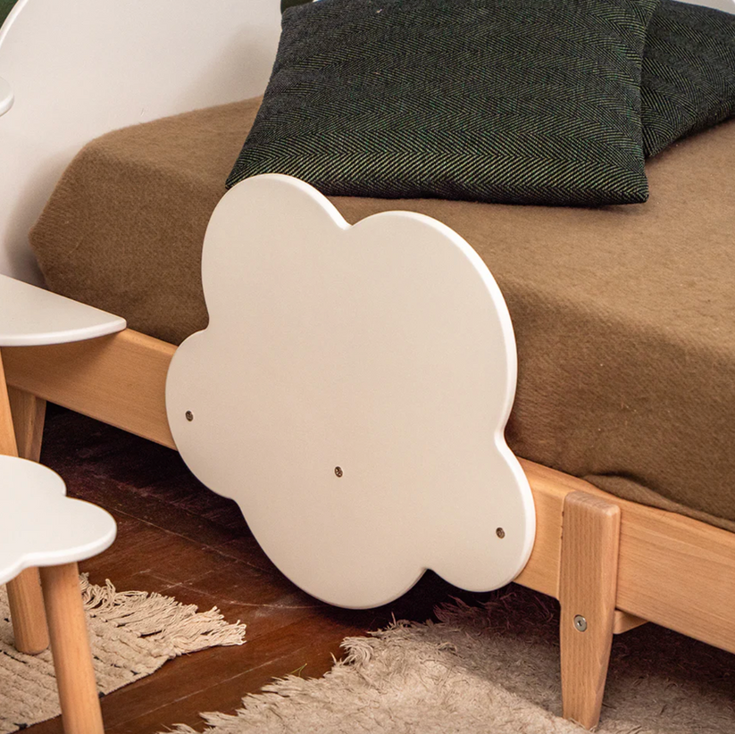 Dreamy Clouds Toddler Wooden Floor Bed with Cloud Theme