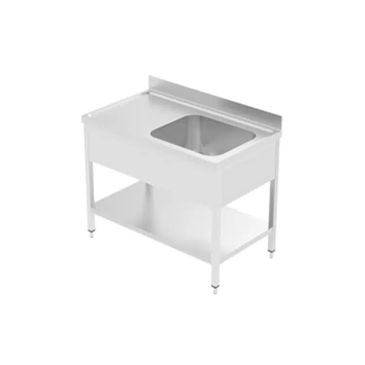 Commercial Single Bowl Sink Unit with Right-Hand Drainer | AISI 304 Stainless Steel | CE Certified | Made in UAE