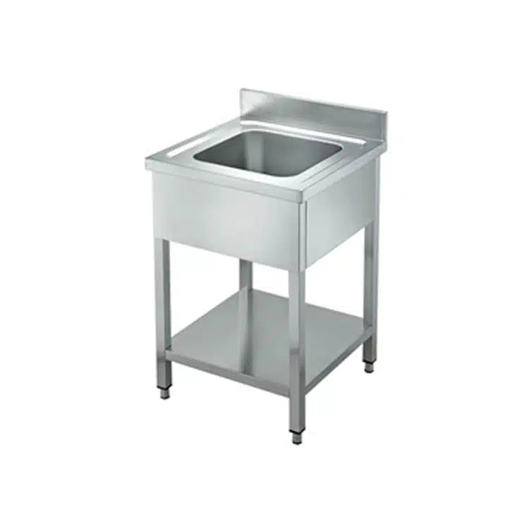 Commercial Single Bowl Stainless Steel Sink Unit | AISI 304 Kitchen Sink with Overflow Drain | CE Certified | Made in UAE