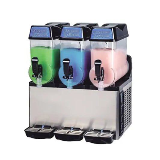 Commercial Slush & Smoothie Machine 3 Bowl 12L Frozen Drink Maker with Stainless Steel Body
