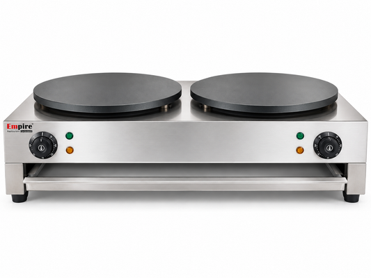 Empire CRH-2 Double Electric Crepe Maker – Commercial Crepe Making Machine - COOLBABY