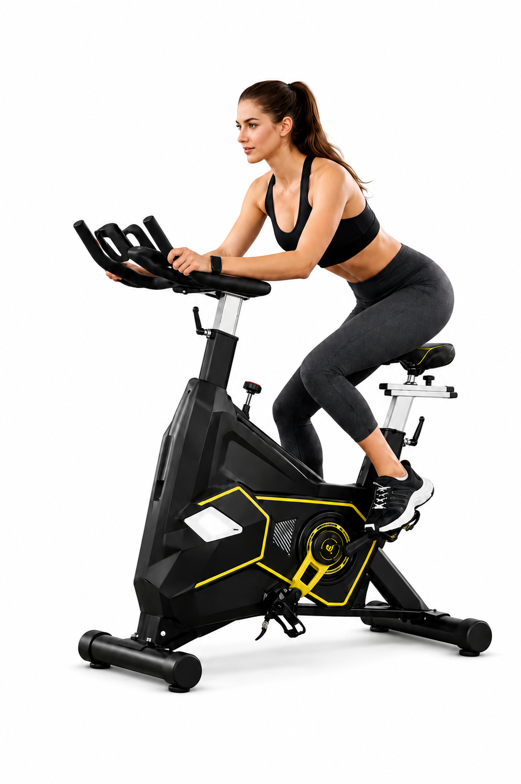 Commercial Spin Bike 20KG Spin Wheel | Heavy-Duty Indoor Cycling Exercise Bike with Belt Drive & Magnetic Resistance
