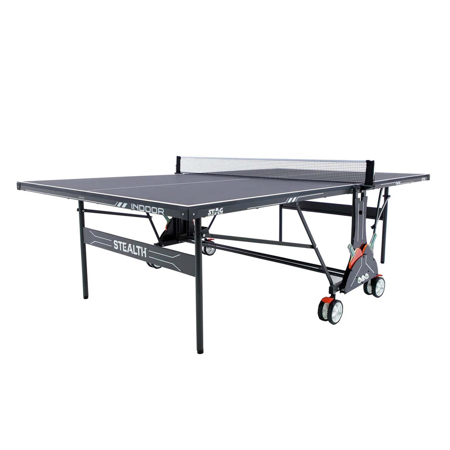 STAG Stealth Indoor Table Tennis Table – 15mm Anti‑Glare Top, Zero‑Vibration Steel Frame, Quick 10‑Minute Setup