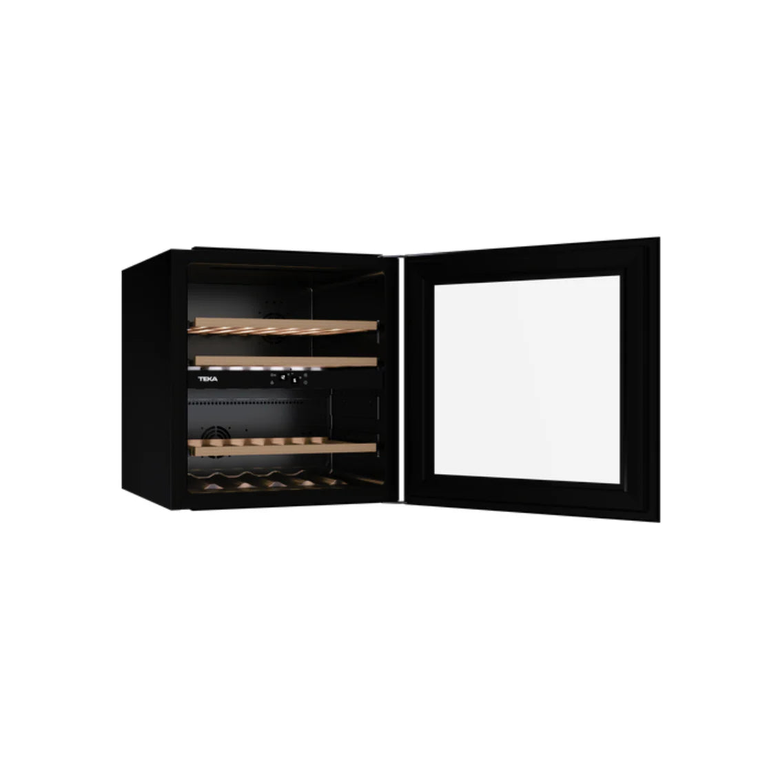 Built-In Wine Cooler RVI 20041 GBK | 41 Bottle Capacity | Black Glass Wine Fridge