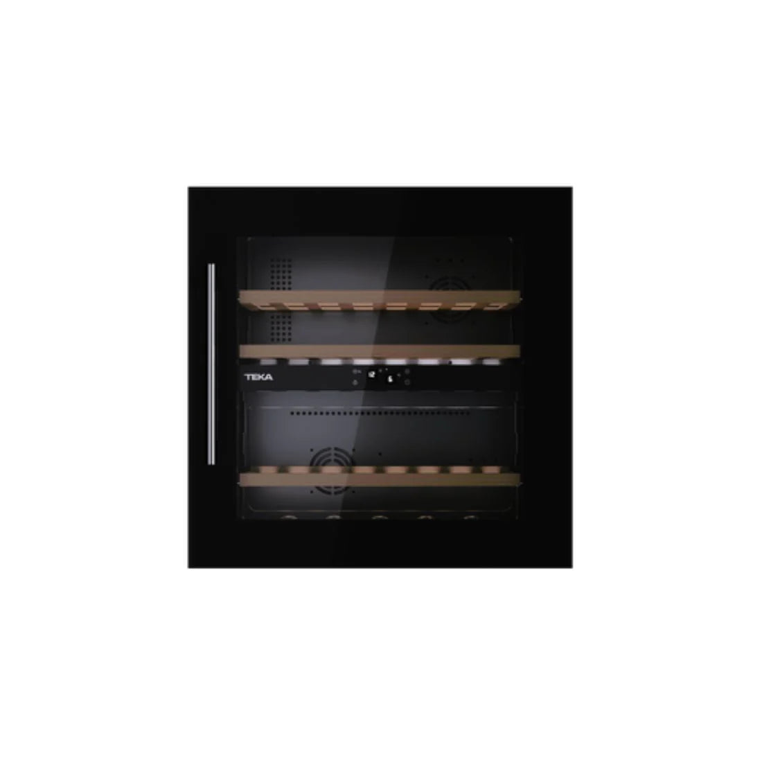 Built-In Wine Cooler RVI 20041 GBK | 41 Bottle Capacity | Black Glass Wine Fridge
