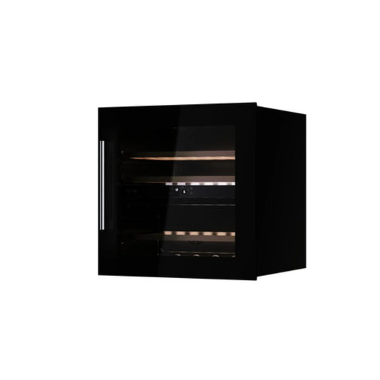 Built-In Wine Cooler RVI 20041 GBK | 41 Bottle Capacity | Black Glass Wine Fridge