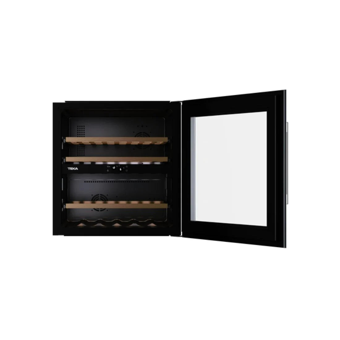 Built-In Wine Cooler RVI 20041 GBK | 41 Bottle Capacity | Black Glass Wine Fridge