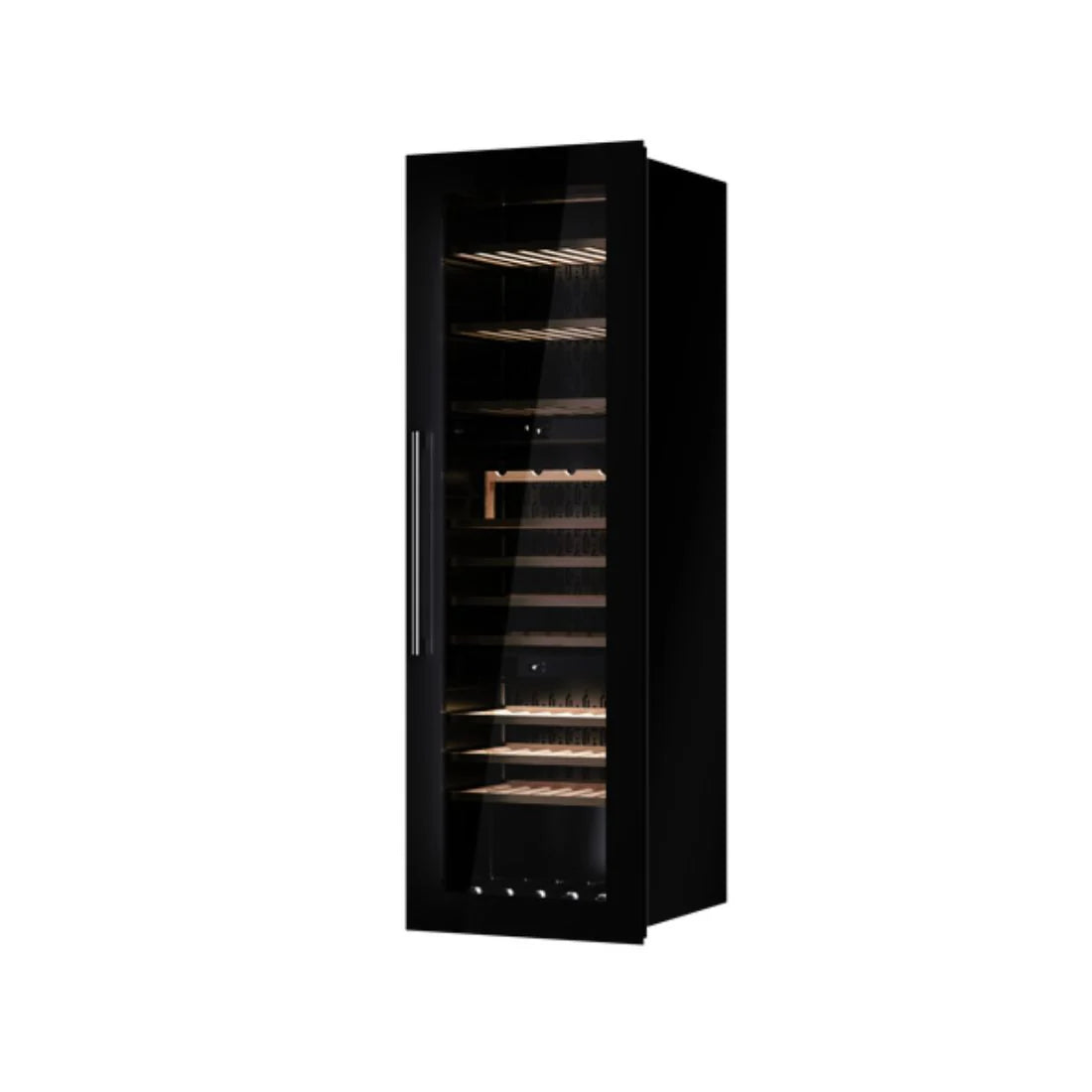 Built-In Wine Cooler RVI 30097 GBK | 93 Bottle Capacity | Black Glass Wine Storage Fridge