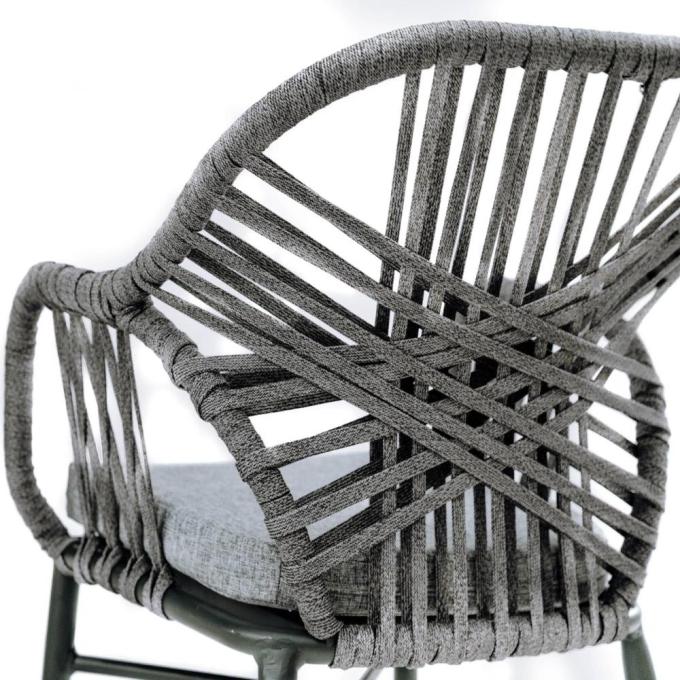 Aluminum Chair With Rope – Grey - COOLBABY