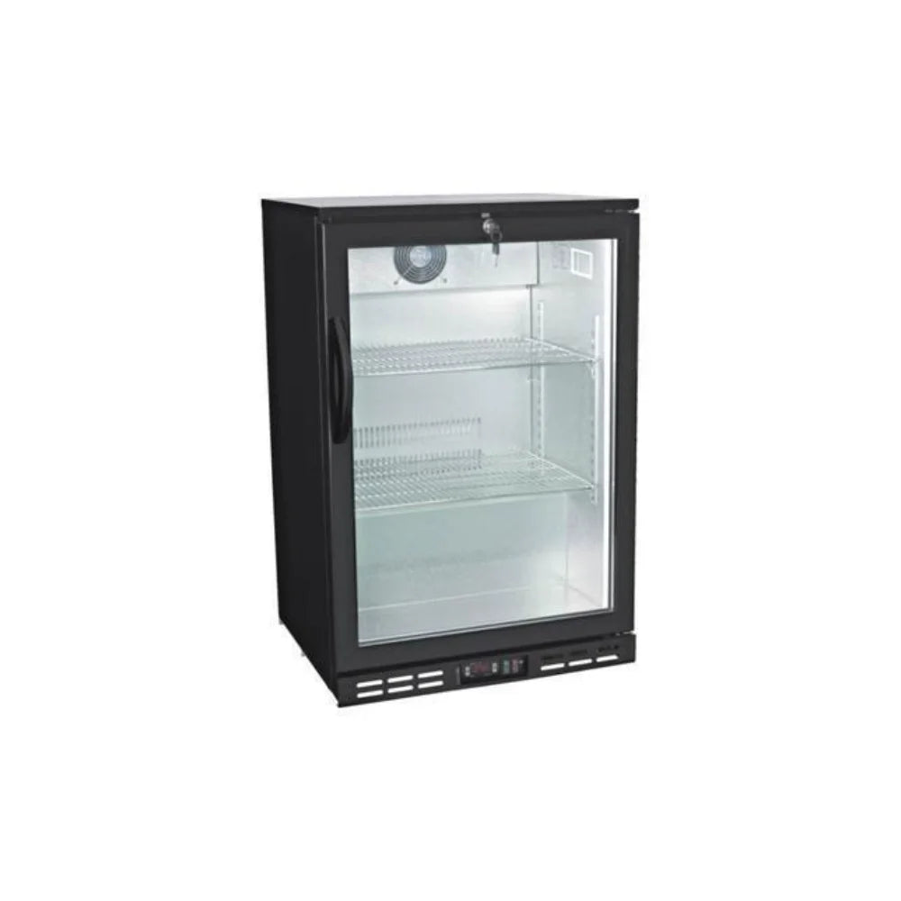 BC01PP 125L Commercial Bar Cooler | Single Glass Door Beverage Refrigerator