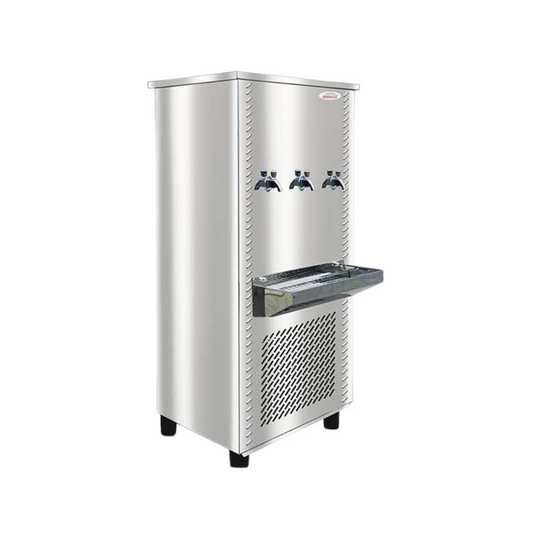 Generaltec GC50C3 3-Tap Floor Standing Stainless Steel Water Cooler – 50 Gallons per Hour - COOLBABY