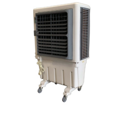 Portable Industrial Evaporative Air Cooler, indoor and outdoor areas, with strong wheels & brakes - COOLBABY