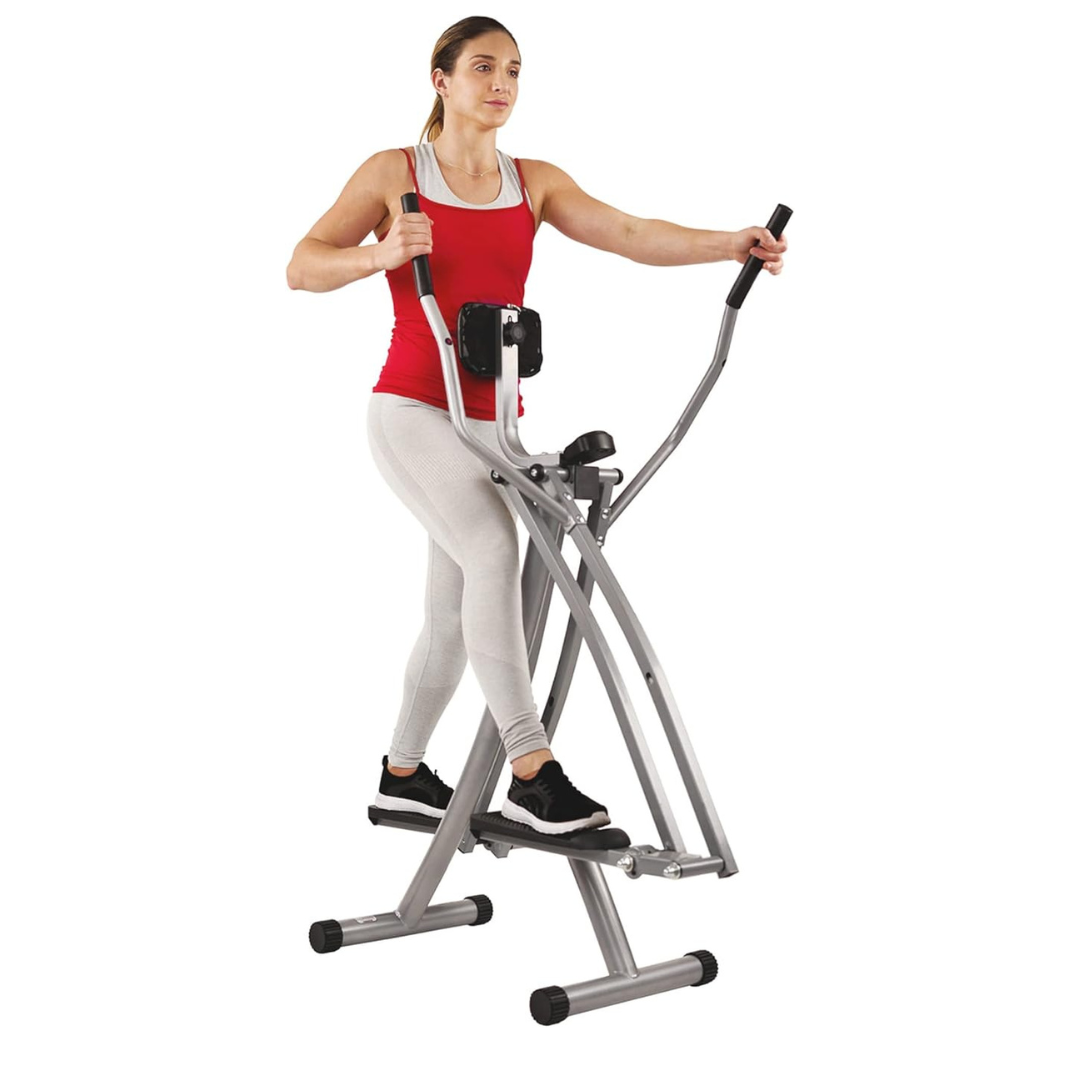 Air Walk Cross Trainer, Low-Impact Elliptical Machine for Home, LCD Monitor, Compact & Foldable - COOLBABY