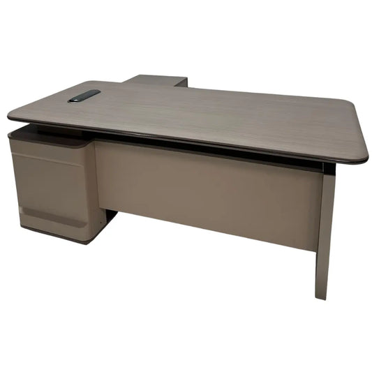 Executive Desk – Modern Executive Office Desk with Storage Cabinet & Cable Management
