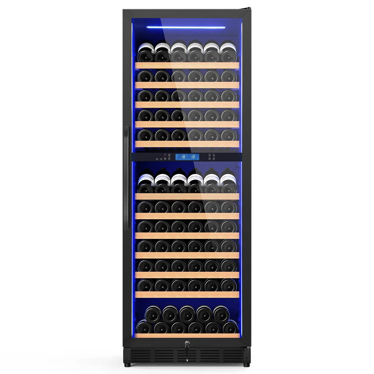 168-Bottle Built-in or Freestanding Dual Zone Wine Refrigerator with Stainless Steel Door