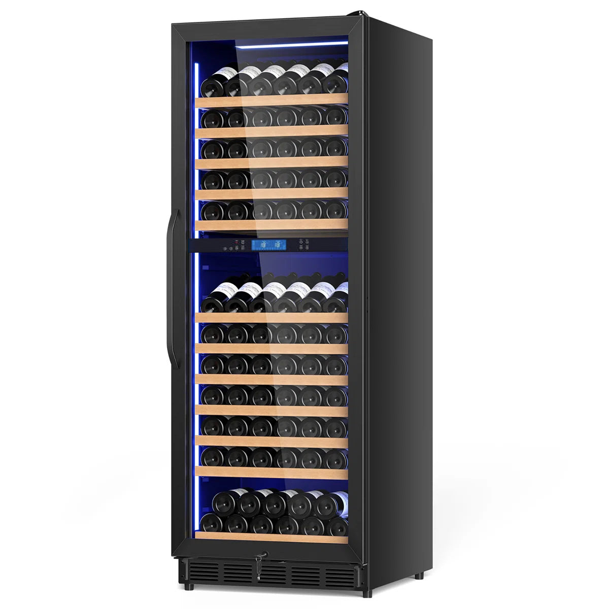 168-Bottle Built-in or Freestanding Dual Zone Wine Refrigerator with Stainless Steel Door
