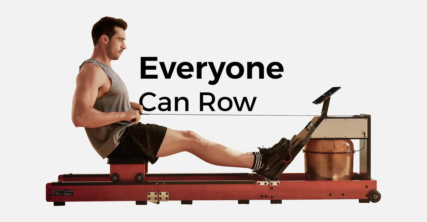 WM10 Trifold Water Rowing Machine | Foldable Water & Magnetic Rower with 32 Resistance Levels