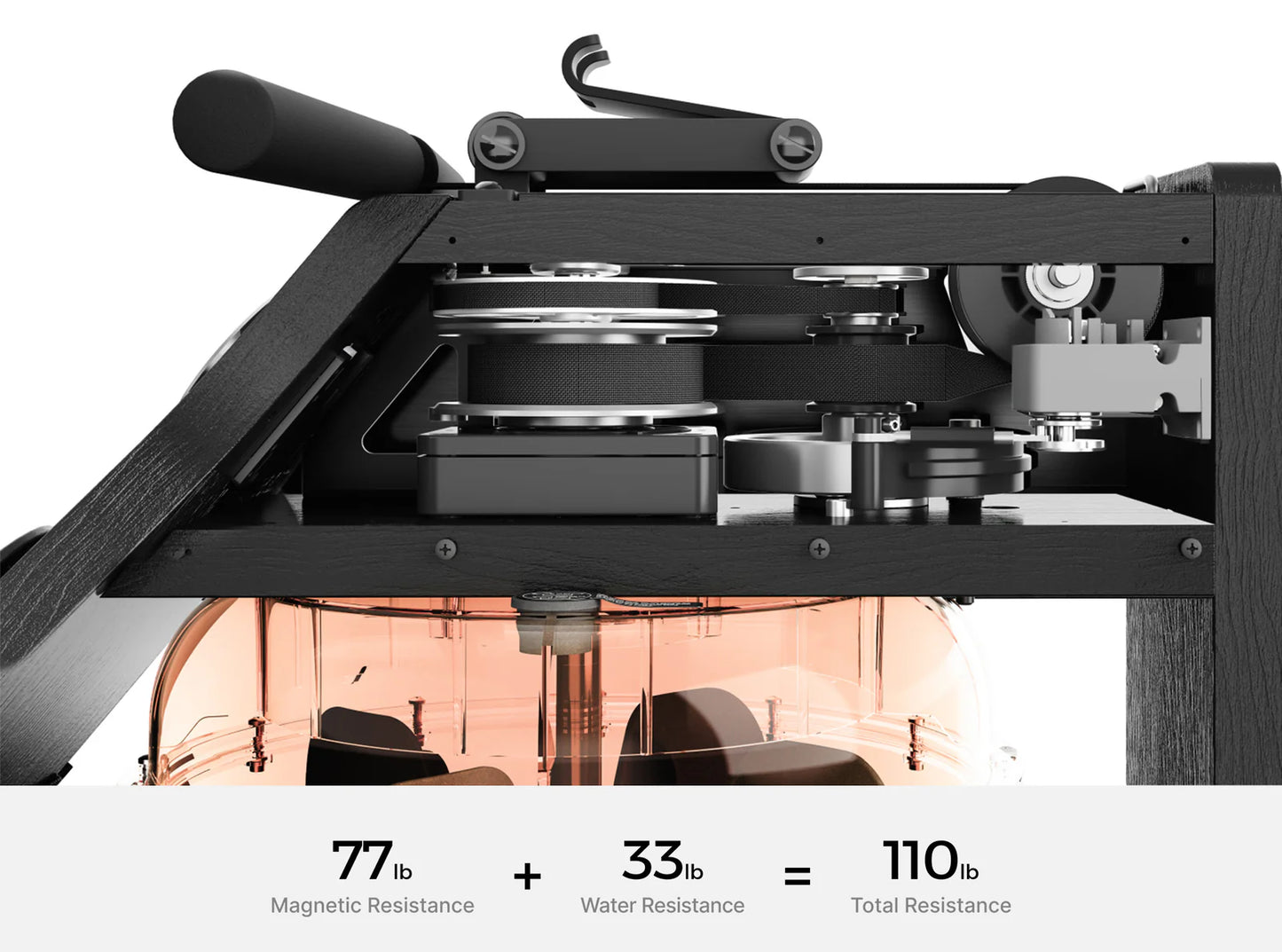 WM10 Trifold Water Rowing Machine | Foldable Water & Magnetic Rower with 32 Resistance Levels