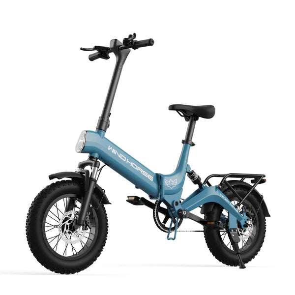 350W Foldable Electric Bike for Adults (Blue) - COOLBABY