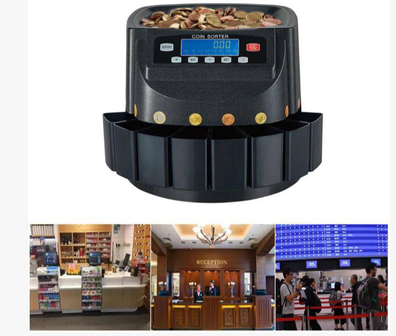 COOLBABY CN-550 Coin counting machine LCD screen coin sorting machine Export coin counting machine Banknote Verifiers Money Counter - COOL BABY