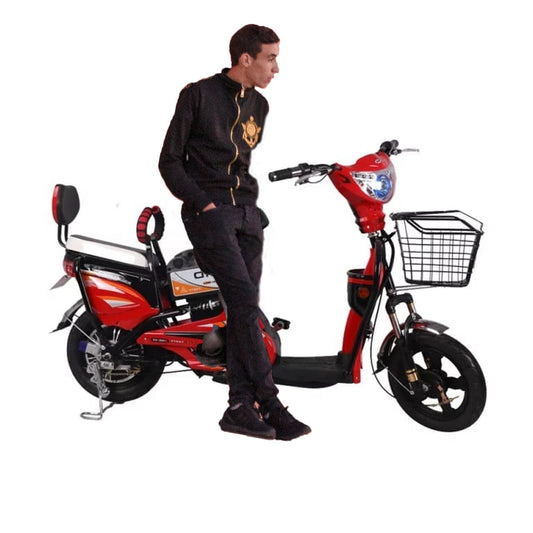 Megawheels Classic 48V Grocery Electric Scooter Bike with Pedal - 500W Motor - COOLBABY