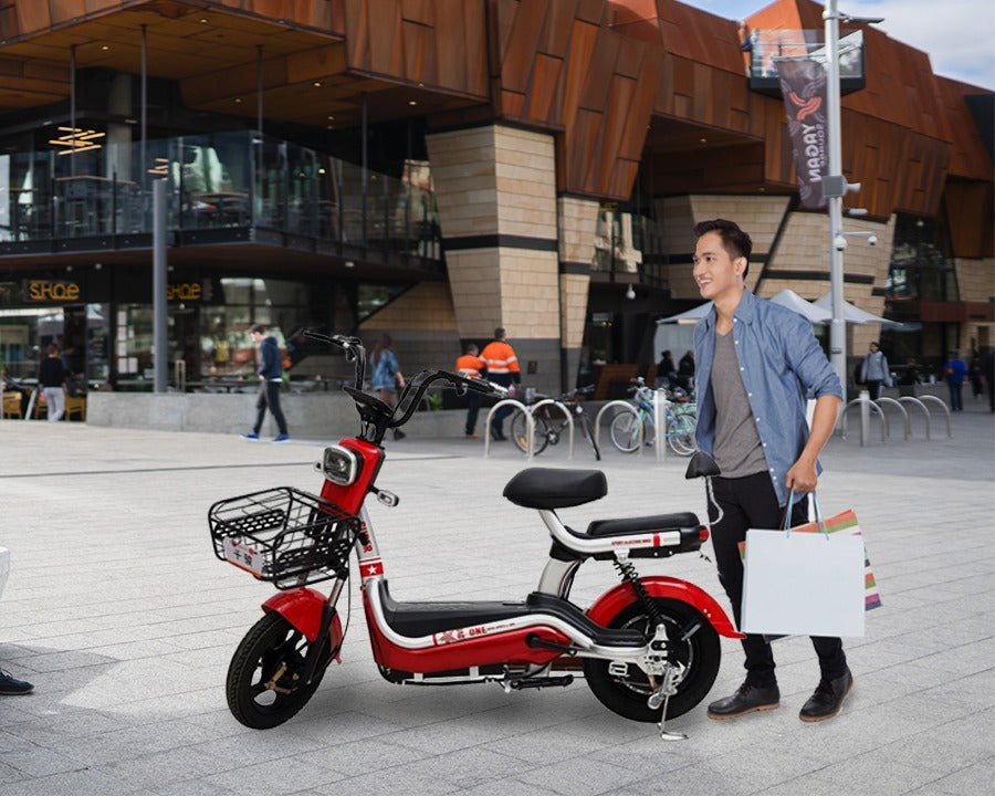 MEGAWHEELS Electric Moped Scooter 48V - 500W Motor, 2-Seater, 30-35 km/h Top Speed - COOLBABY