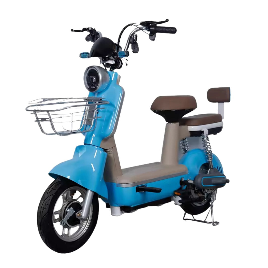 Megawheel Spark 48V Motorized Electric Pedal Scooter – 2-Seater Urban Commuter E-Bike - COOLBABY