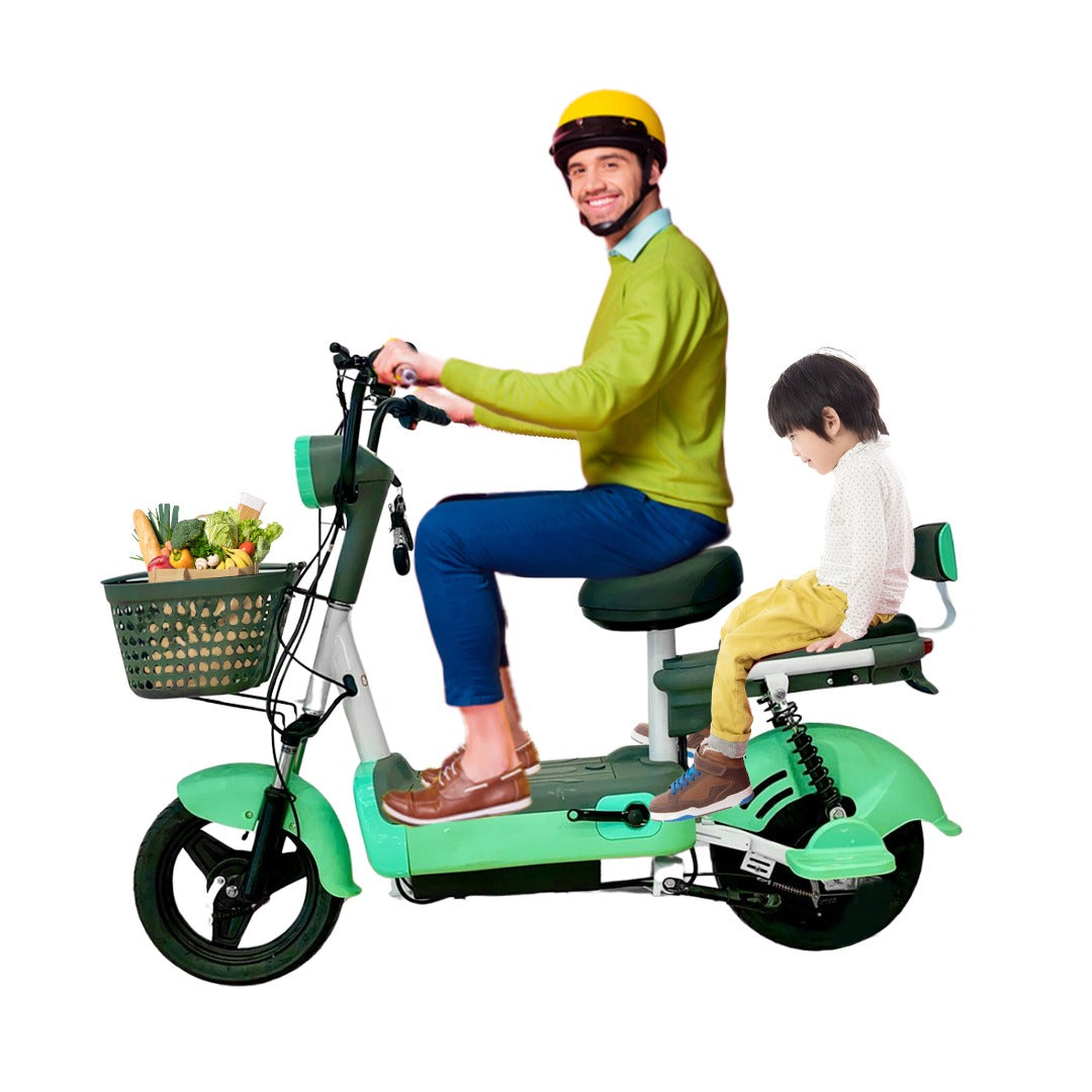 Megawheels Jazz Electric Moped Scooter 48V with Pedal Assist, Remote Alarm - COOLBABY