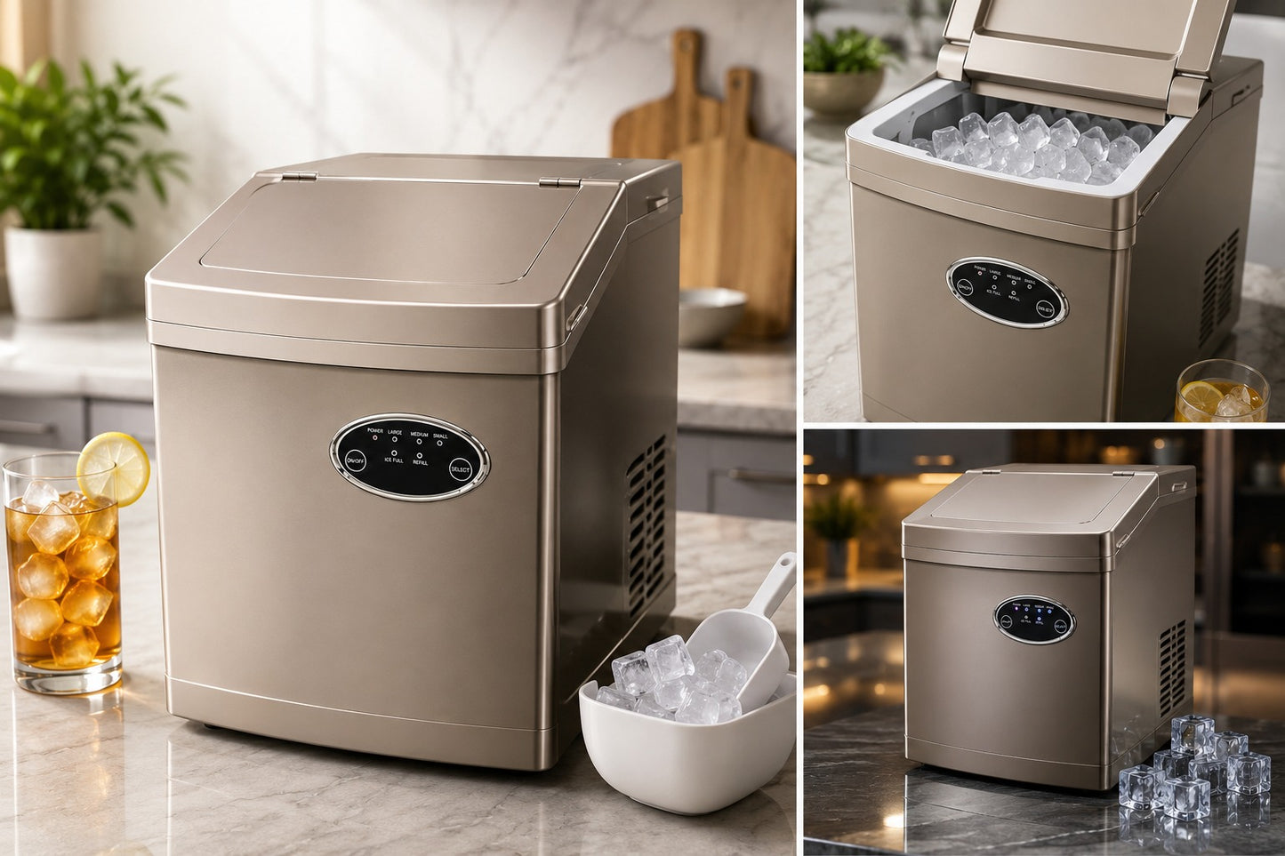 S50A Commercial Ice Maker – 25 KG/24 HR Production, 220 W Power, Durable Stainless Steel Build