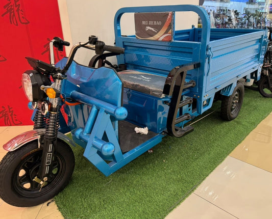 Electric Cargo E Rickshaw Loader, 1.6m, 60V, 20A, Blue