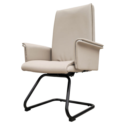 COOLBABY Ergonomic PU Leather Office Visitor Chair with Cushioned Armrests - COOLBABY