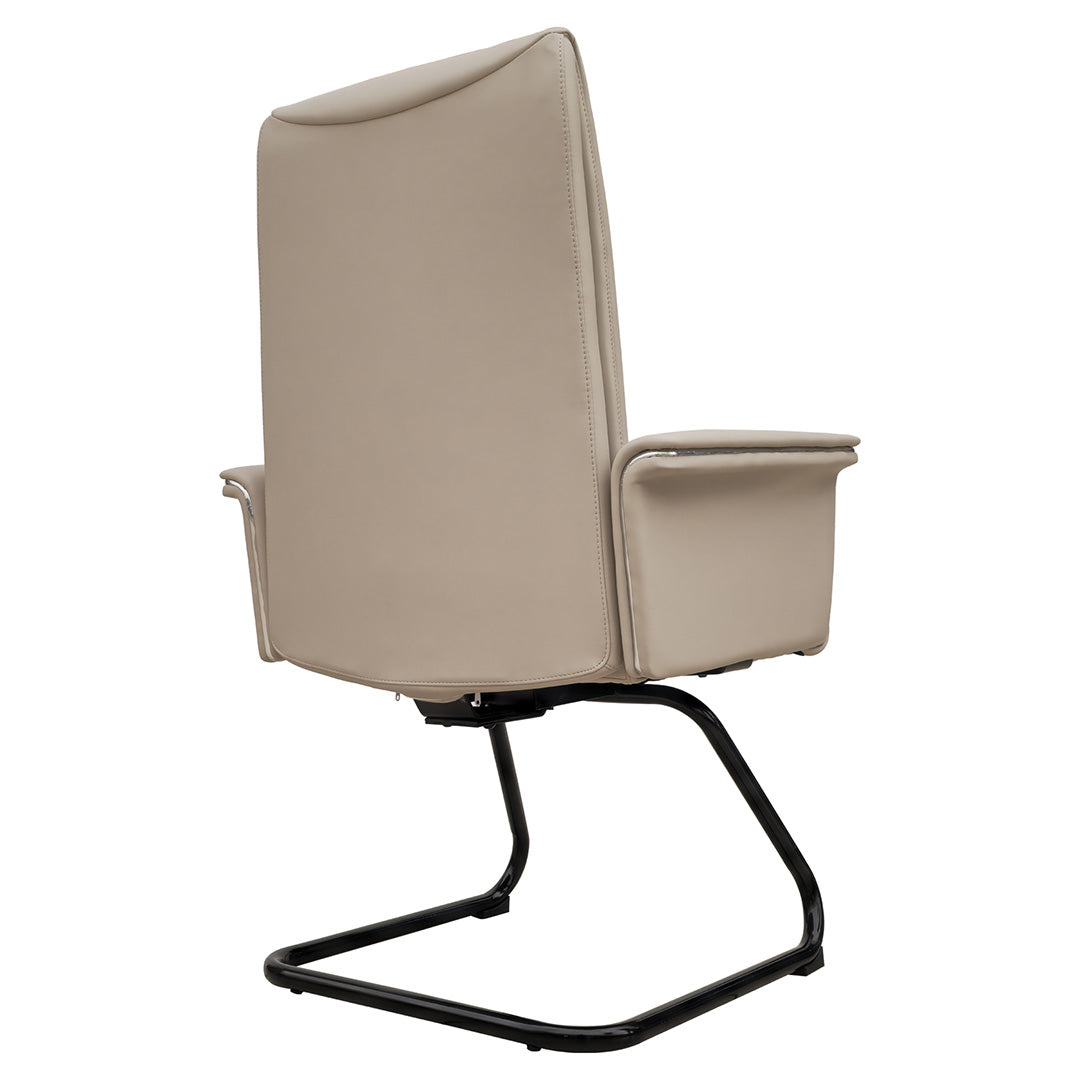 COOLBABY Ergonomic PU Leather Office Visitor Chair with Cushioned Armrests - COOLBABY