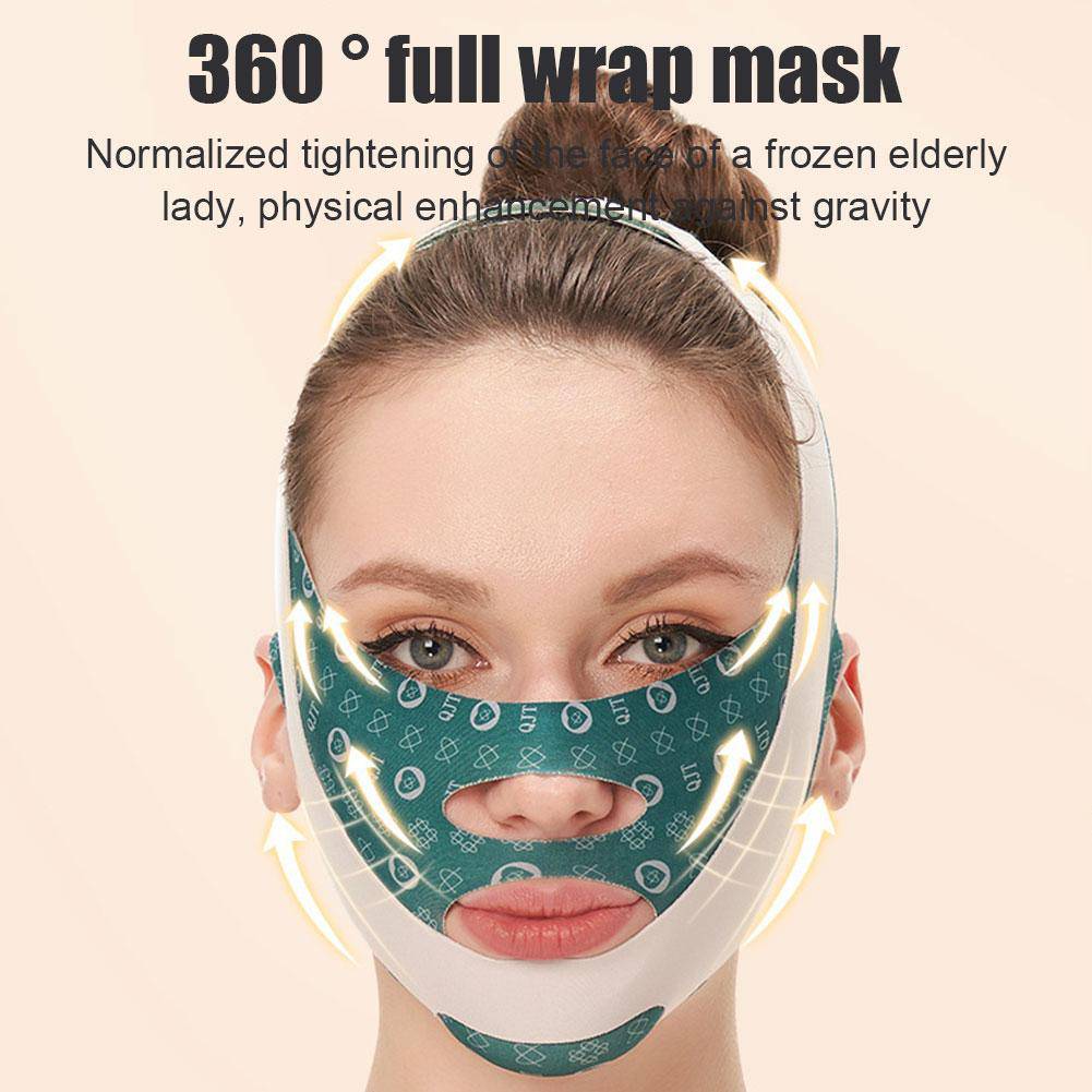 COOLBABY XQQ-SLBD Adjustable V Face Bandage Lift Up Belt Reduce Double Chin Face Sculpting Sleeping Mask Facial Skin Care Tool Face Lifting Tapes - COOL BABY