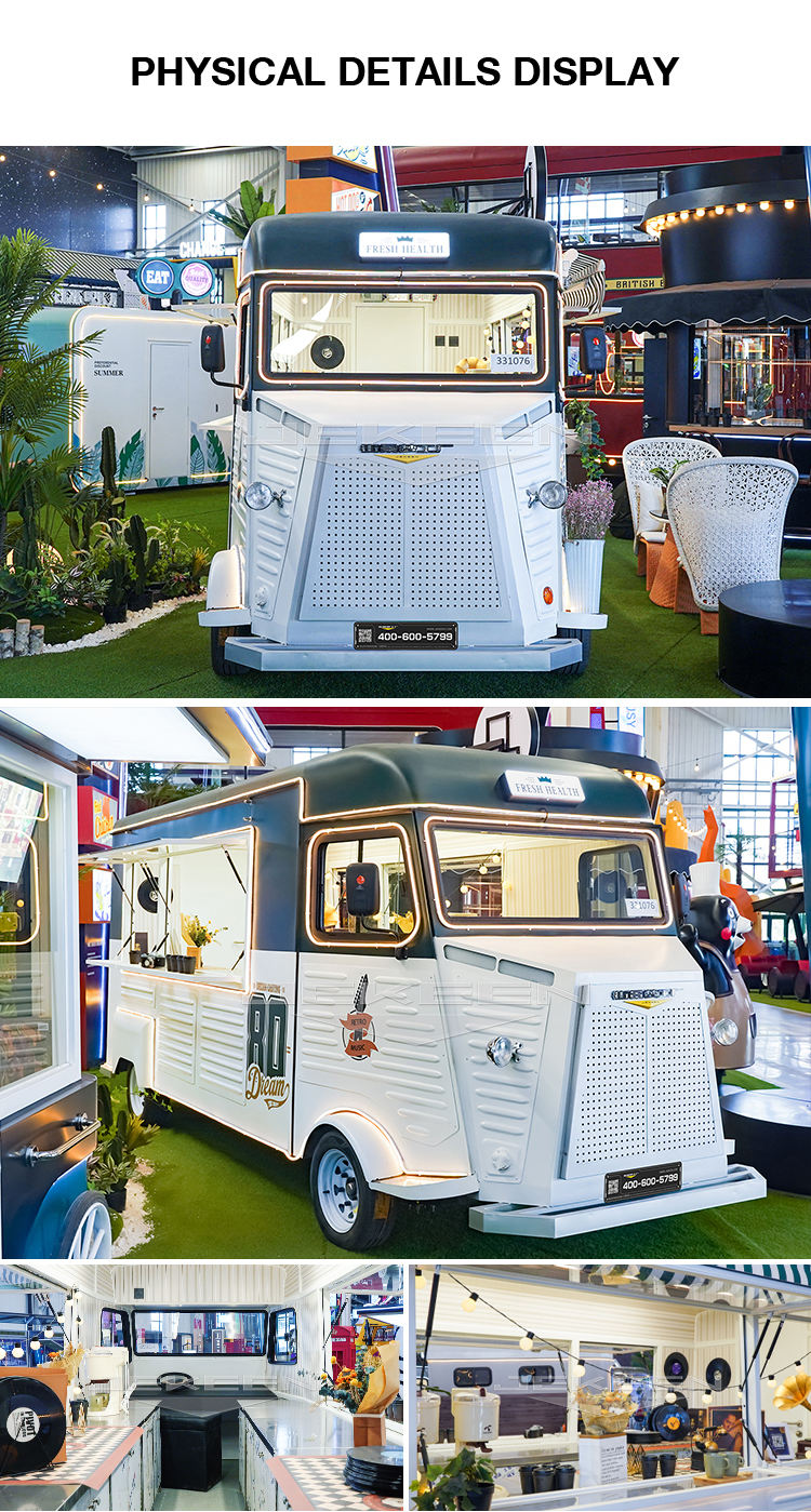 Electric Food Truck Cart Mobile Restaurant Kitchen Trailer Ice Cream Hot Dog Cart Street Food Trucks Can Be Customized