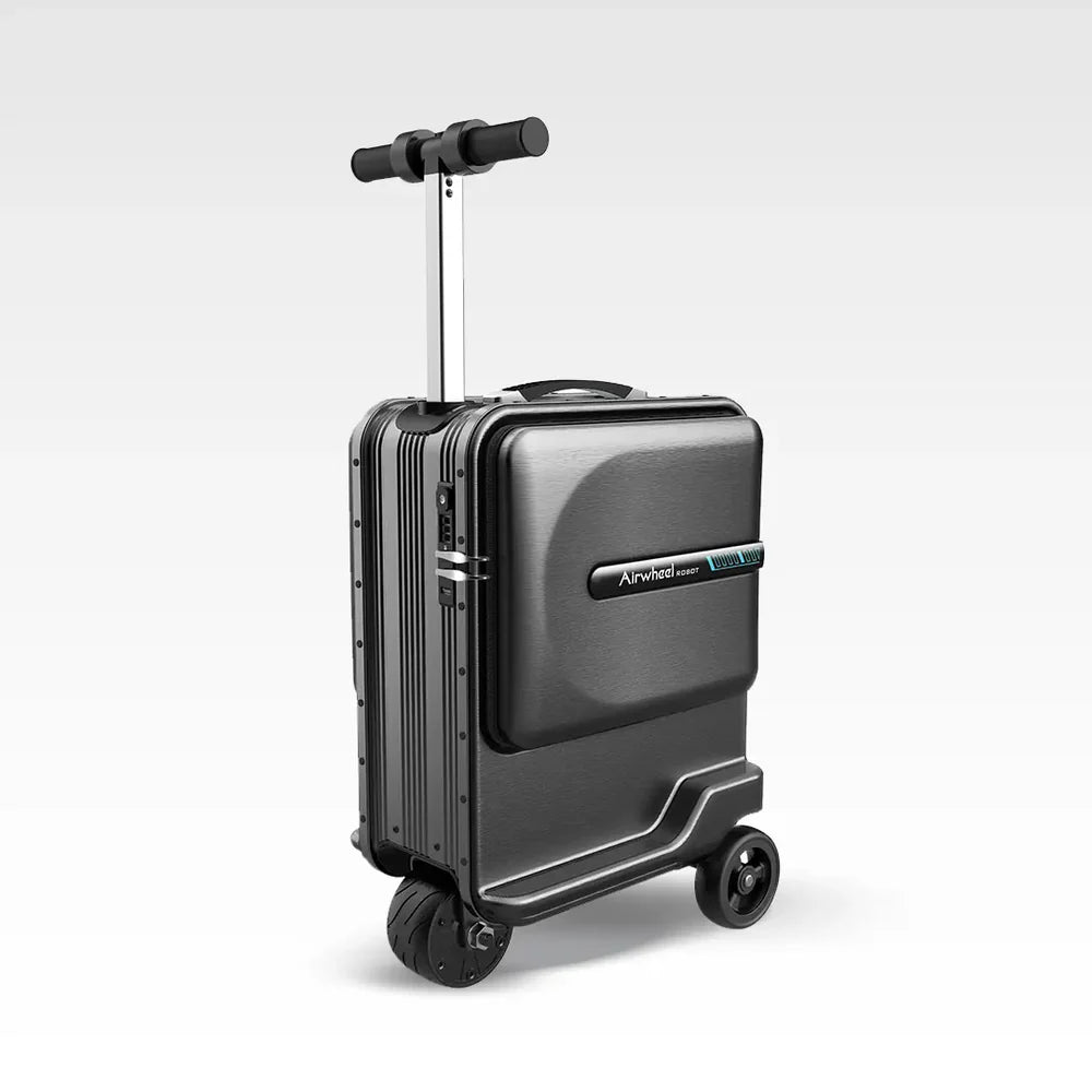 Mini Electric Scooter Suitcase - Black | 26L Compact Travel Luggage