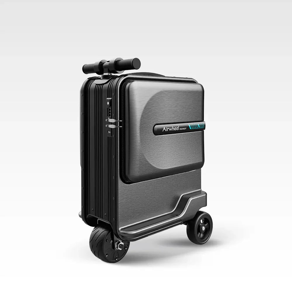 Mini Electric Scooter Suitcase - Black | 26L Compact Travel Luggage