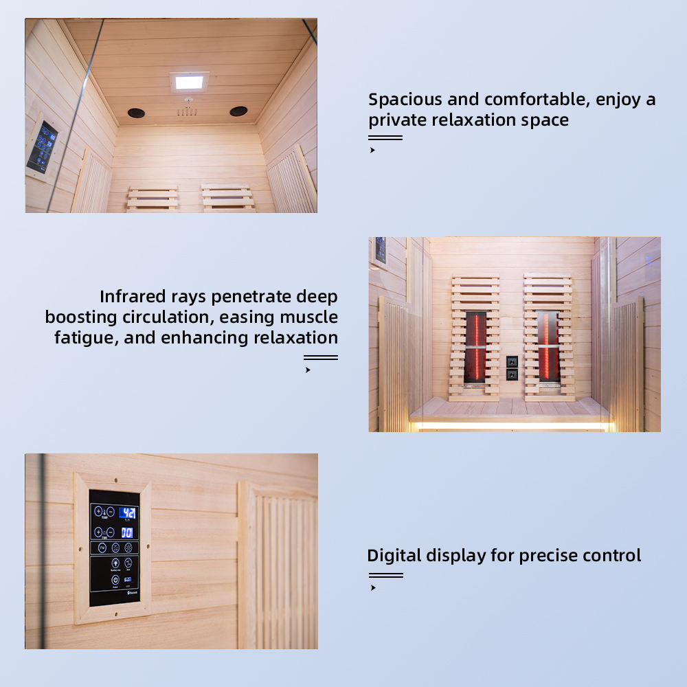 Couple Infrared Sauna With Ceramic Wall Low Emf Far Infrared Heating Panel