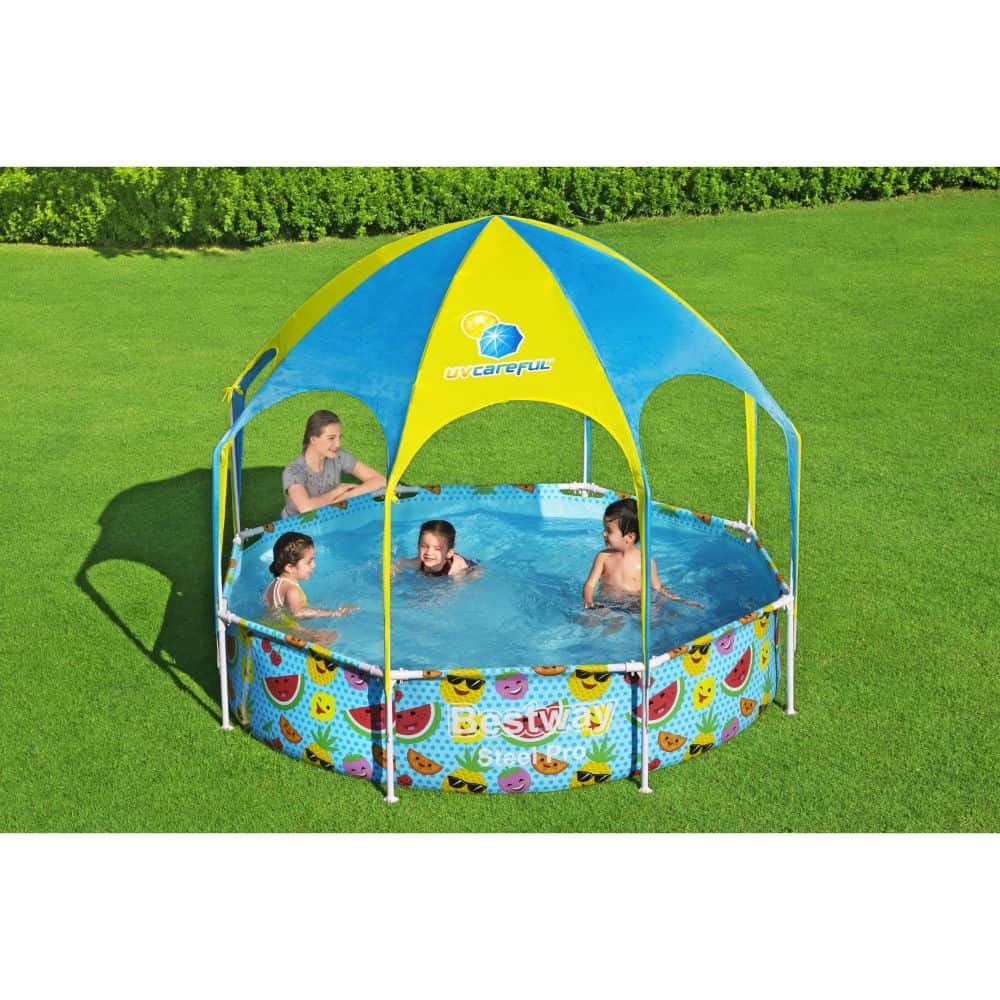 Splash-in-shade Play Pool 2.44m x 51cm, Orange/Yellow - COOLBABY