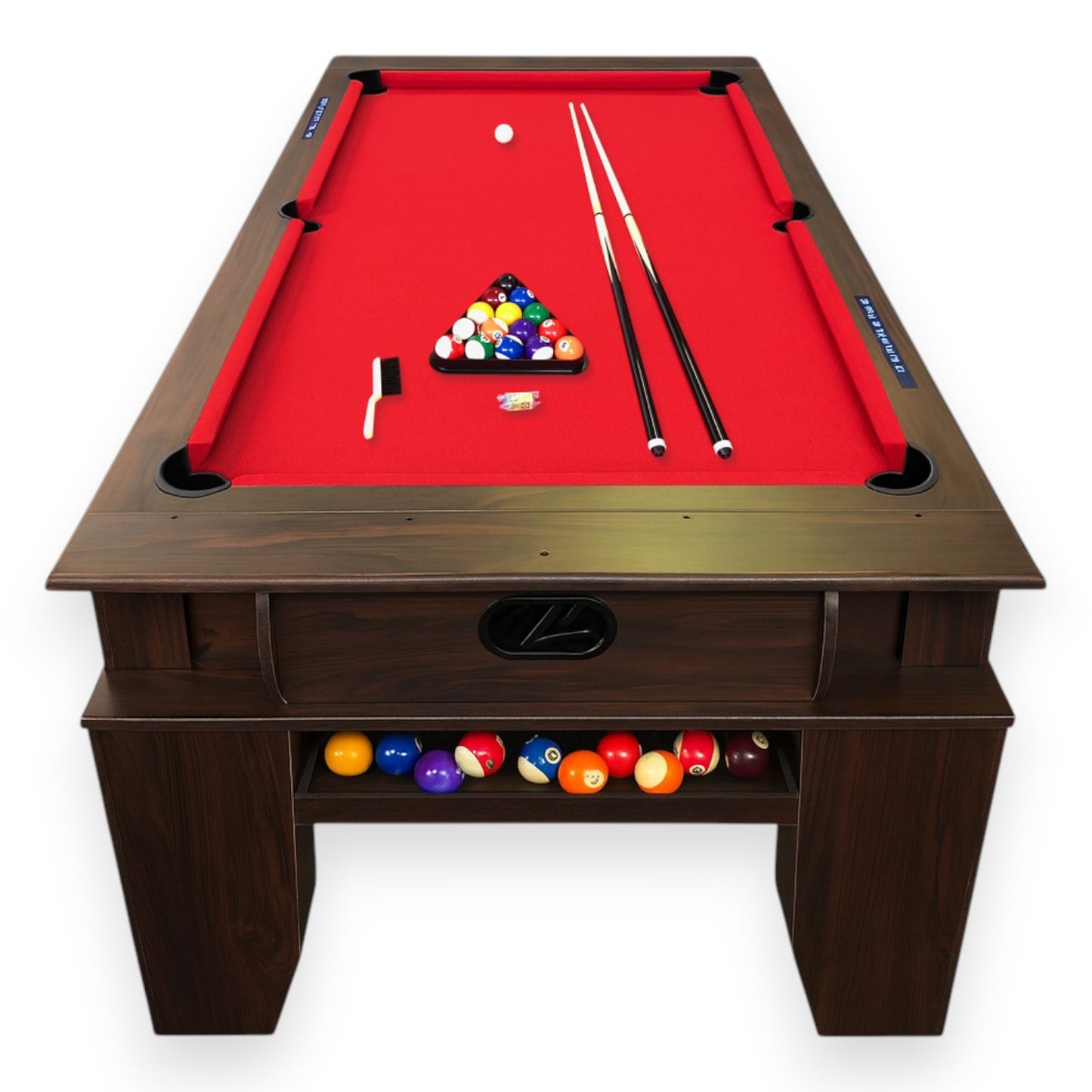 2 in 1 Pool Table Multigame Billiards 7ft red with Air Hockey – Billardhockey